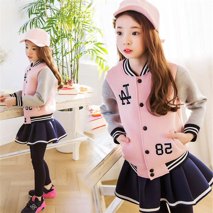 Children Winter Clothing Baseball Jackets And Leggings Skirt Sport Suit For Kids Online Shopping Hong Kong