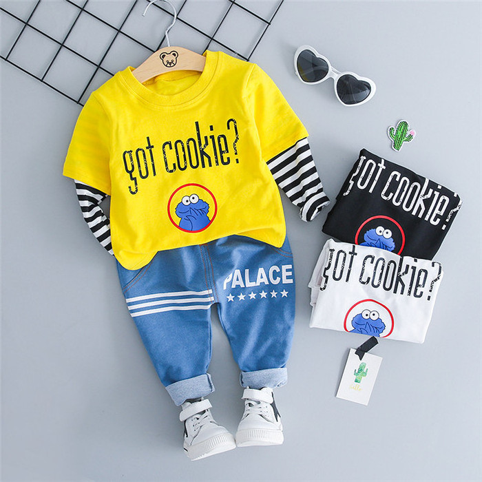 Wholesale Thailand Baba Baby Boy Suit Design Baby Collar Neck Designs T-Shirts Chinese Imports Clothing