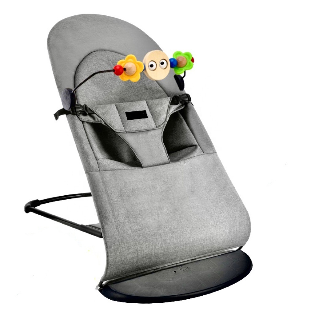 2024 Baby Portable Easy Adjust Sleeping Pure Cotton Rocking Chair Cradle with Toy Pendant Kids Swing Bassinet Chair