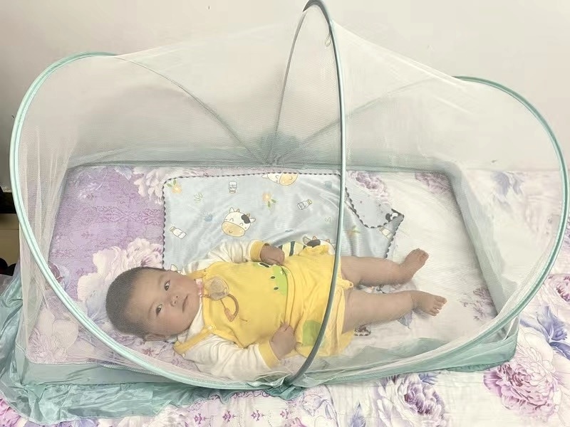 INS Styles Princess Foldable Mosquito Nets New Born Baby Cradle Frame Kids Breathable Mesh Canopy for Kids Bedding