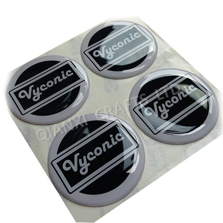 Custom 3d Strong Glue Charles Wright Soft Epoxy Circular Sticker Resin Dome Sticker Domed Gel Logo Stickers Supplier