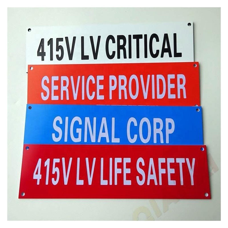 Custom self adhesive engraving sign blank plastic valve electrical name plate engraved traffolyte tag labels