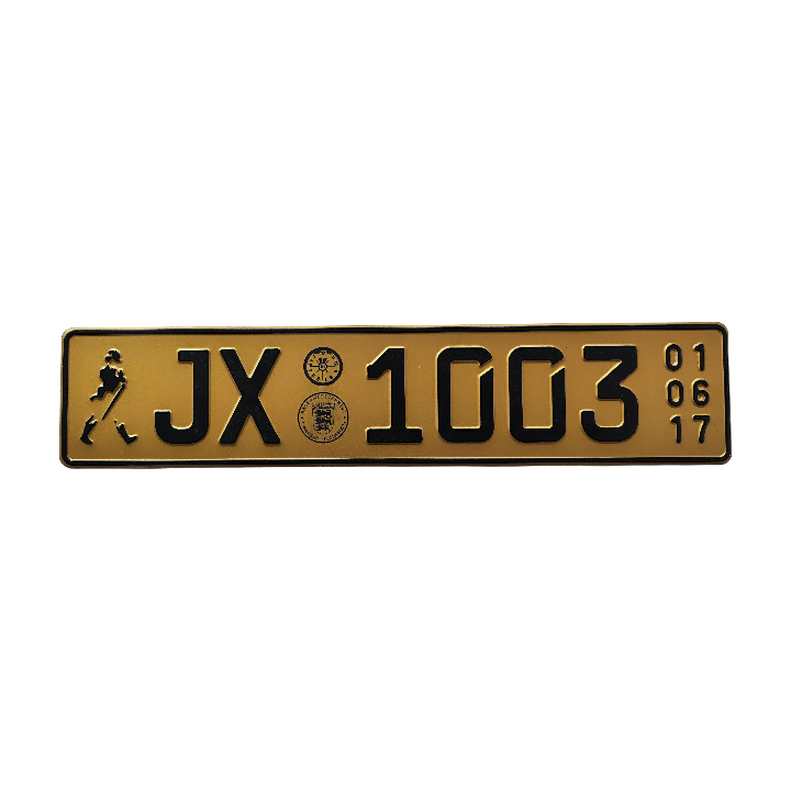 Custom Reflective Aluminum Number Gel Letter Car Plate Number License Plate