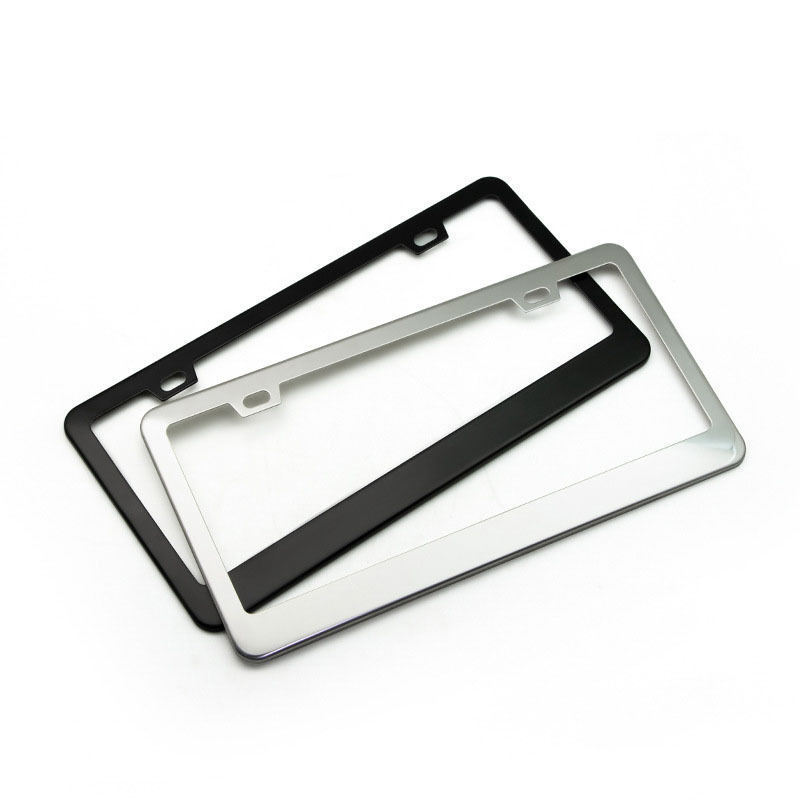 New Product Listing Stainless Steel License Plate Frame Electric Carbon Fiber Car License Plate Frame