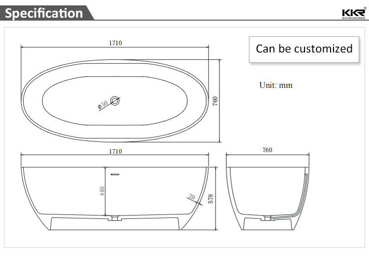 oval design artificial marble free stand soaker bath stone resin  tube solid surface bathtub