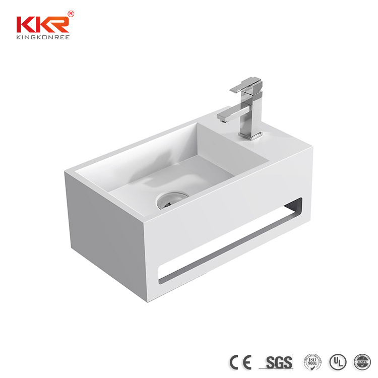 Shower Lavatory Sink Wash Basin, Custom Corain Wall Hung Installing Bathroom Basin Acrylic Solid Surface/ Gel Coat Stone Resin