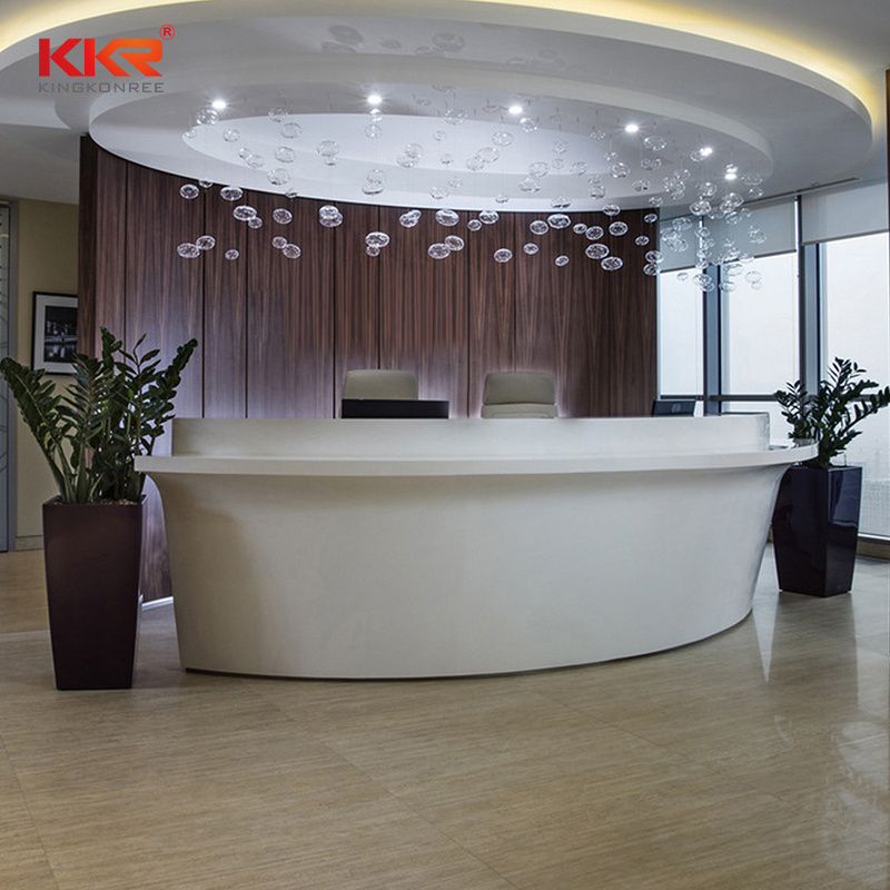 dental office reception desk with lighting solid surface reception desk for office round reception counter design