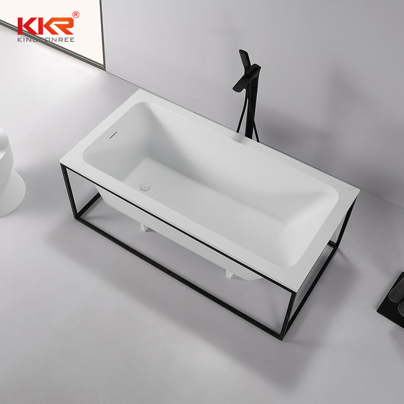 1500mm matte removeable stone resin bathtub vintage australia bathtub with metal shelf