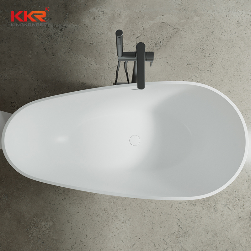 Freestanding Bath Matt 1700 Sanitaryware Bathroom Bath Tub Surface Stone Whirlpool Solid Modern Soaking Bathtub Artificial Stone