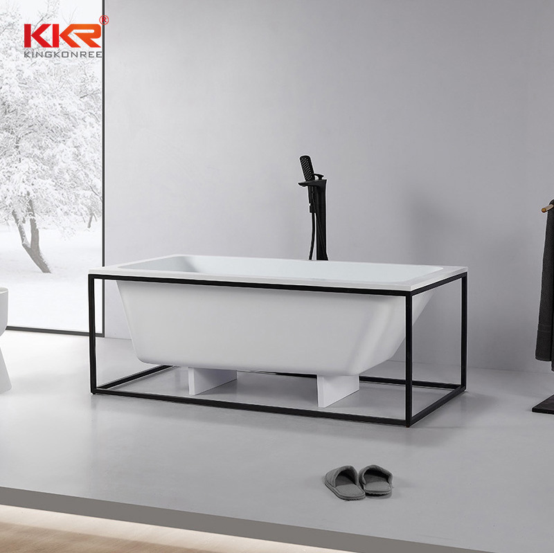 1500mm matte removeable stone resin bathtub vintage australia bathtub with metal shelf