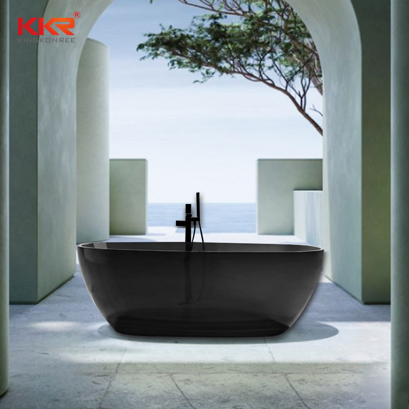 Resin acrylic solid surface bathtub polyester resin stone bathroom bathtub bathroom translucent freestanding solid bathtub