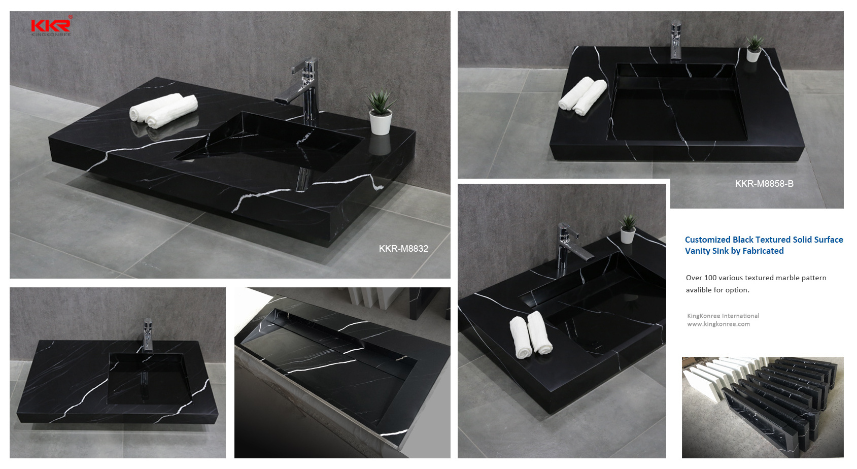 Single Modern Bathroom Vanity Set Solid Surface Marble Wall Mounted Vanity Bathroom Cabinet