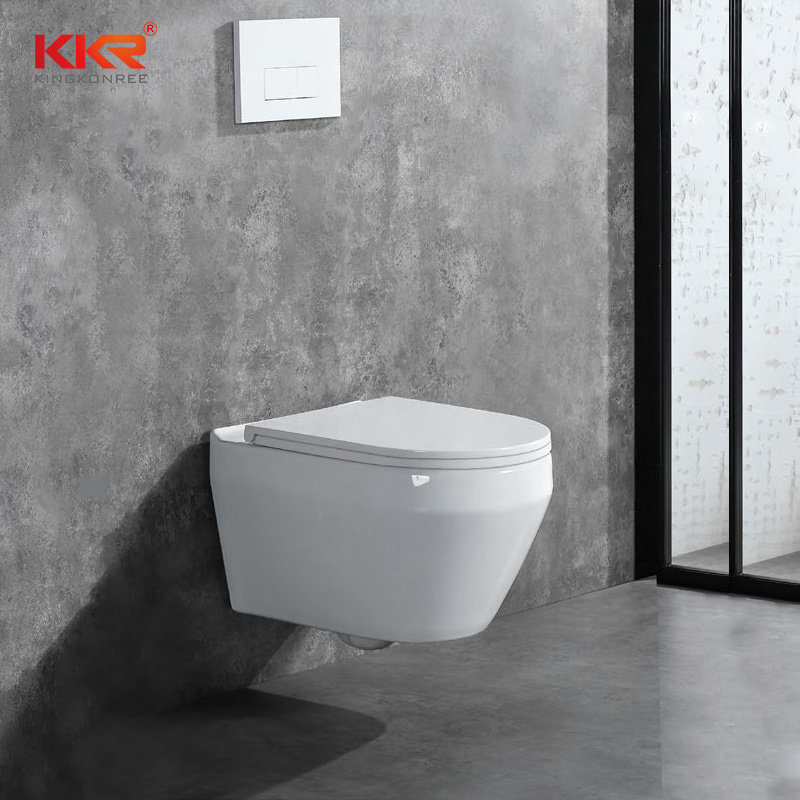 High end European standard ceramic two piece wall hung toilet from China