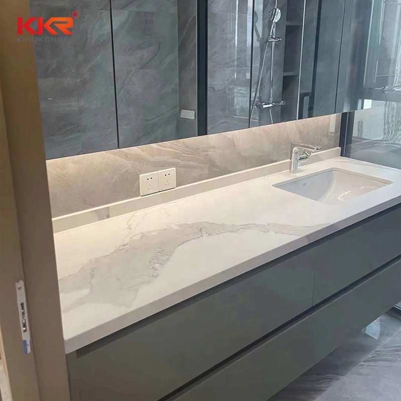 Composite Acrylic Unique Textured Marble Kitchen and Bathroom Counter Top Solid Surface table top