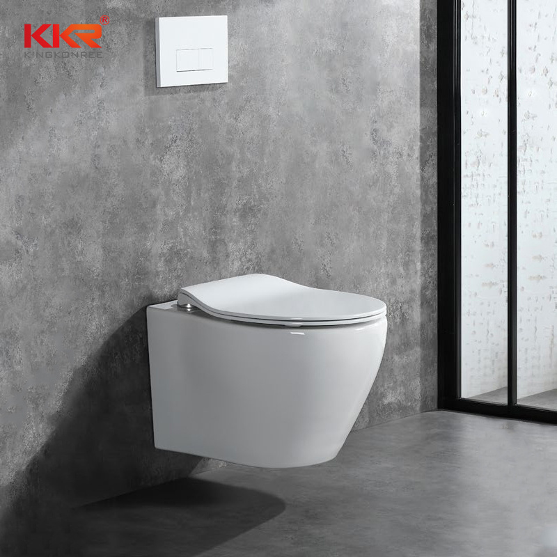 High end European standard ceramic two piece wall hung toilet from China