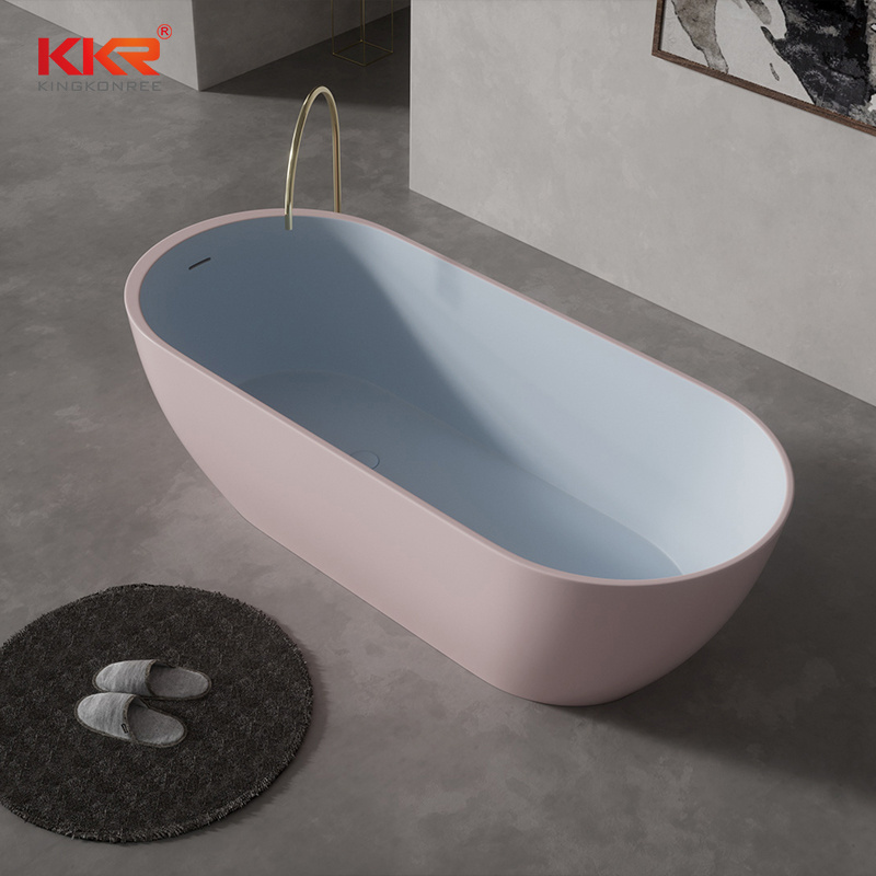 Freestanding Bath Matt 1700 Sanitaryware Bathroom Bath Tub Surface Stone Whirlpool Solid Modern Soaking Bathtub Artificial Stone