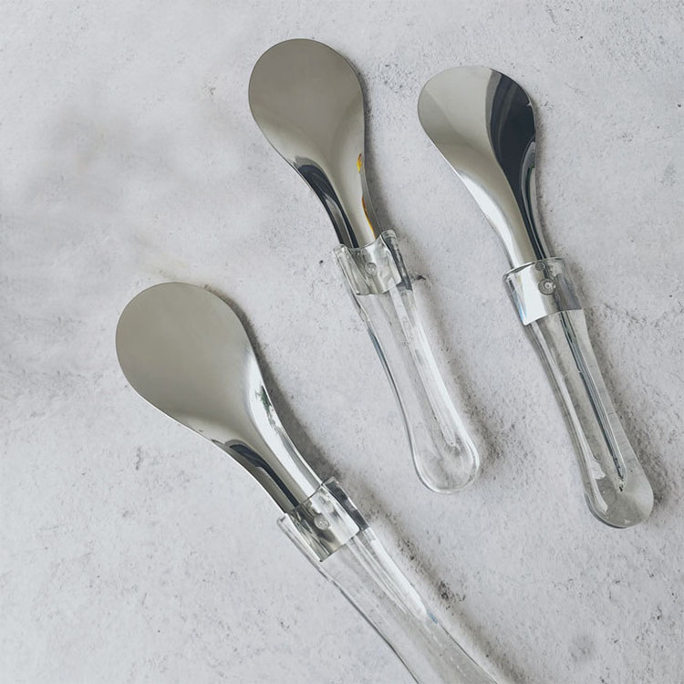 Food grade  Ice Cream Spoon Stainless steel rose handmade  ice cram spatula