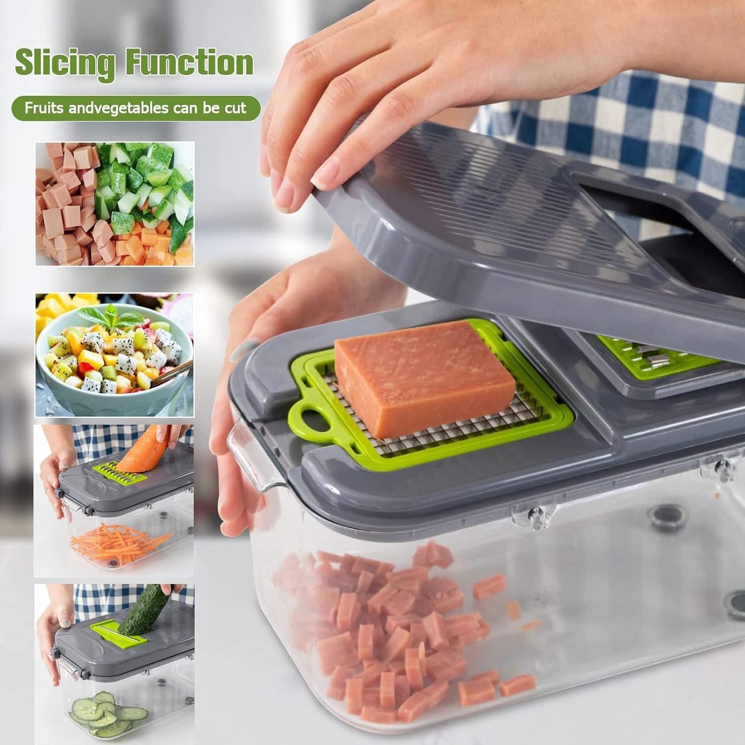 Vegetable Chopper Mandoline Slicer Pro 22 in 1 Vegetable Slicer Cutter with Multi Blade Onion Chopper for Potato Tomato