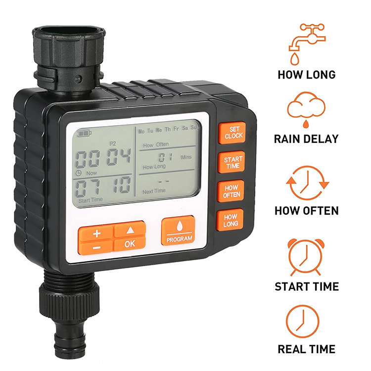 Programmable Outdoor Single Outlet Digital Water Timer  Automatic On/Off Water Faucet Hose Timer Irrigation System Controller