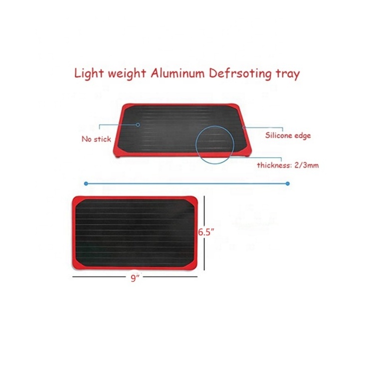 2018 New rapid  magic defrosting tray thawing plate defrosting tray thaw frozen food with full silicone edge