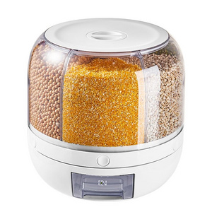 Kitchen Grain Dispenser 360 Degree Rotating Grain and Rice Storage Container  Dry Food Dispenser for Lentils Small Beans