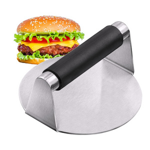 5.5 inch Smash Burger Press with Anti-Scald Handle Hamburger Smasher Tool Meat Bacon Grill Tortilla Press Patty Maker