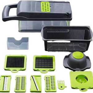 16 in 1 Mandoline Vegetable Food Chopper Slicers and Vegetable Cutters Multi Function Kitchen Veg Cutter for Onion Garlic Potato