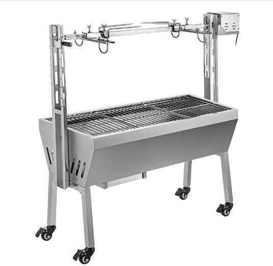 Outdoor Stainless Steel Rotisserie Souvlaki Grill Automatic Rotate BBQ Grills Bbq Rotisserie Top Skewers