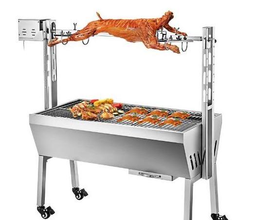 Commercial Stainless Steel bbq smoker gas grill for roasting meat pig roaster charcoal camping portable gas BBQ grill