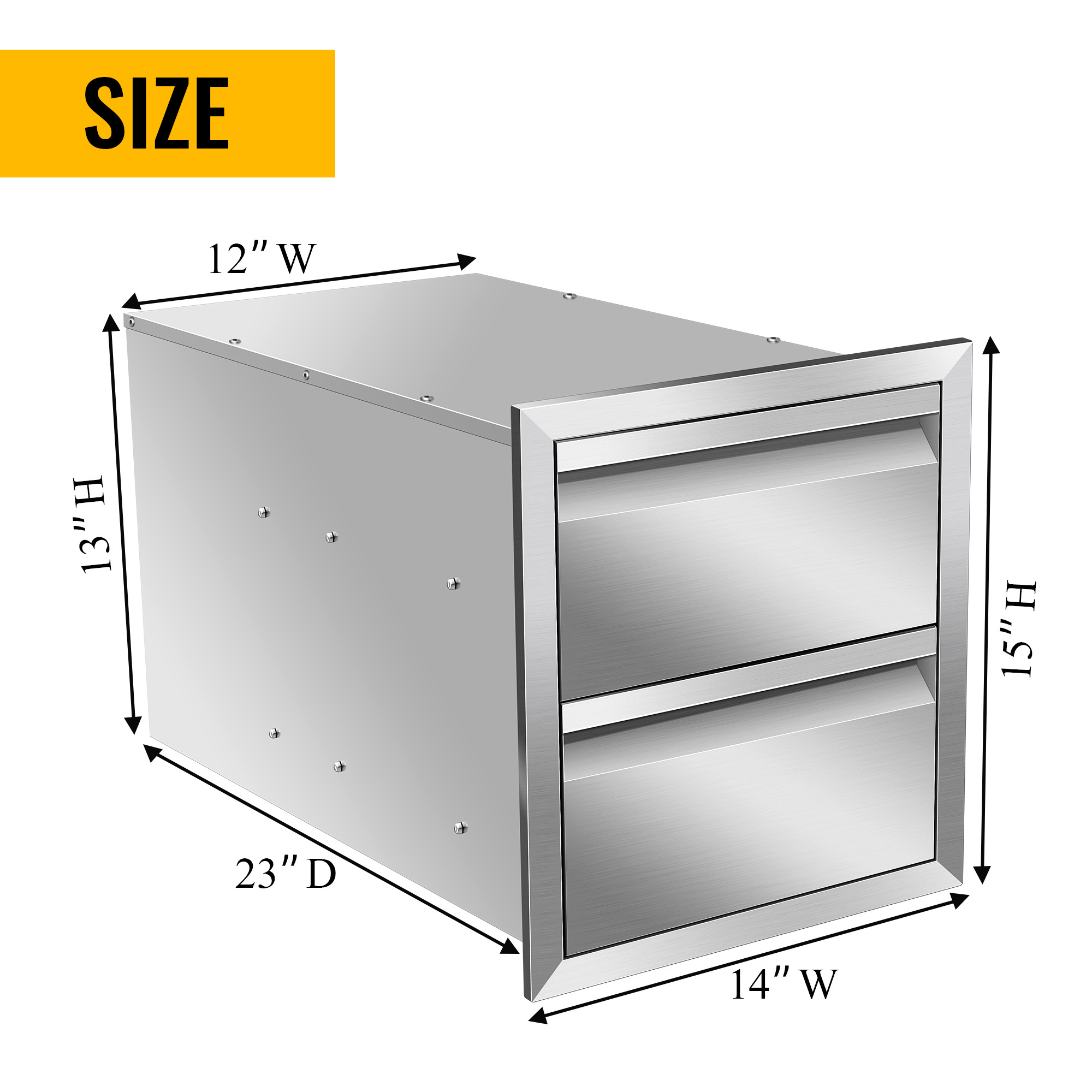 Professional Outdoor Bbq Kitchen Ialand Cabinet Stainless Steel Storage Drawer