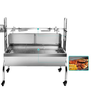 Spin Motorized Skewers Grill  Portable commercial lamb spit rotisserie barbecue bbq charcoal grill