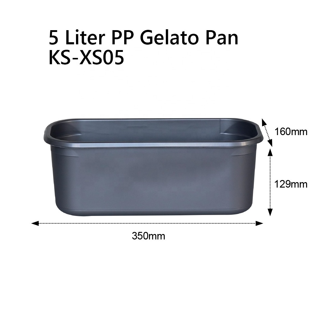 Factory wholesale 5L PP Gelato Ice Cream tub for ice cream shop OEM and ODM