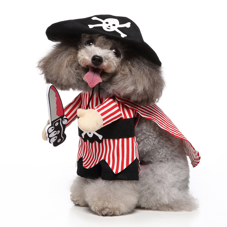 wholesale dropshipping small dog Funny Stand Up Halloween Christmas panda Dress Up Cosplay Killer cat Pet Costumes dog Clothes