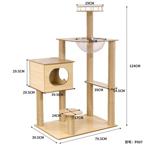 New Design Cats Wall Furniture Wood Cat Activity Wall Mounted Climbing Shelves for indoor cats