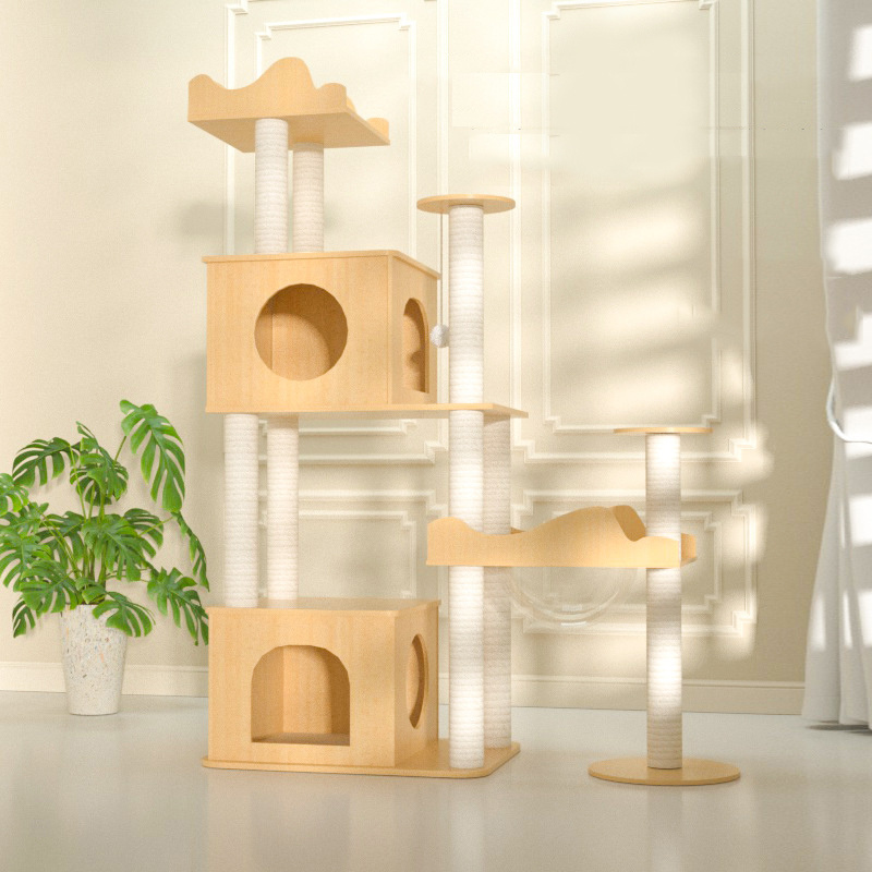 New Design Cats Wall Furniture Wood Cat Activity Wall Mounted Climbing Shelves for indoor cats