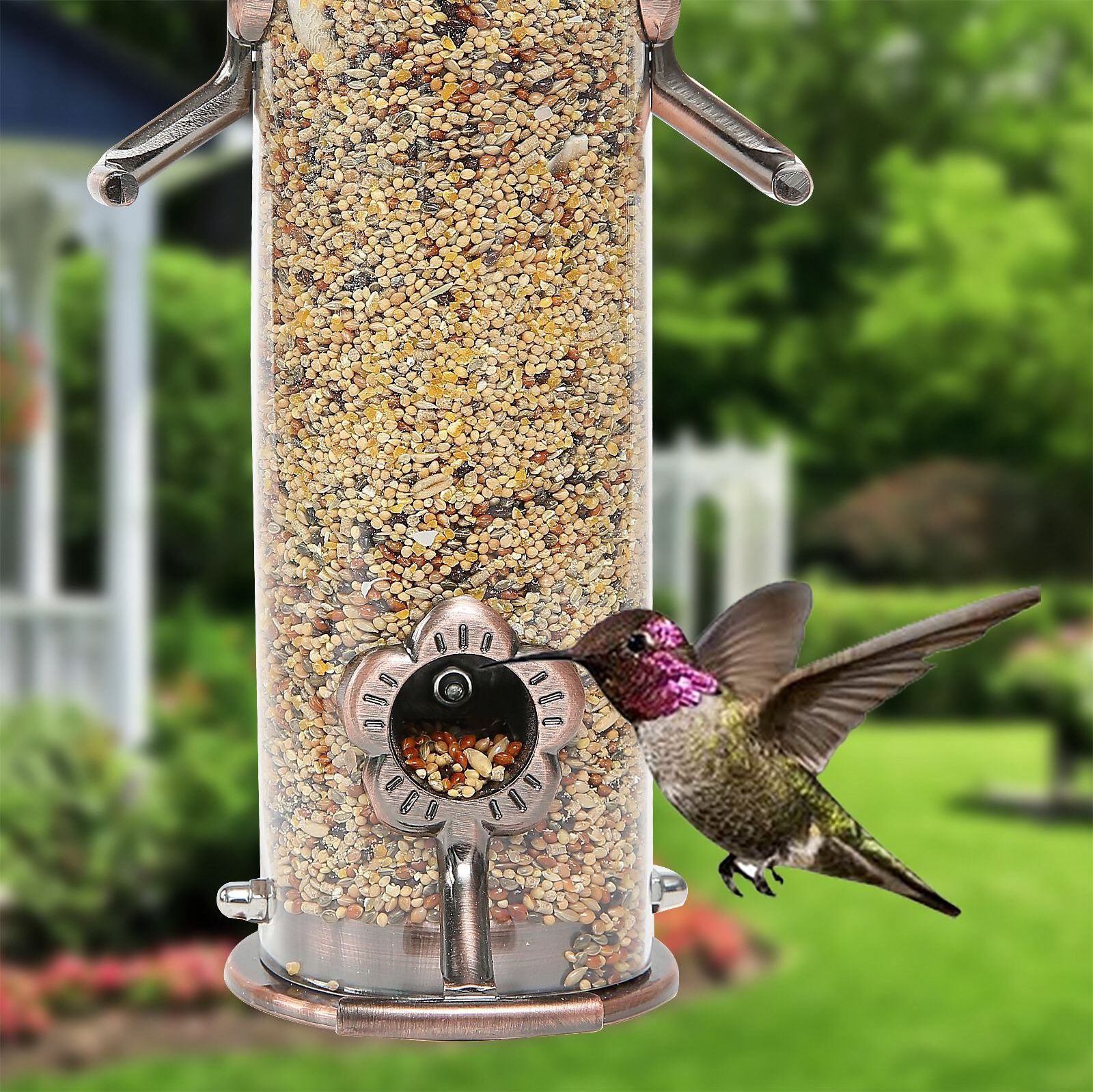 Hot sale Metal Bird Feeder Bird Bowl Outdoor Hanging Automatic Food Bowl 430 Stainless Steel Pet Feeder