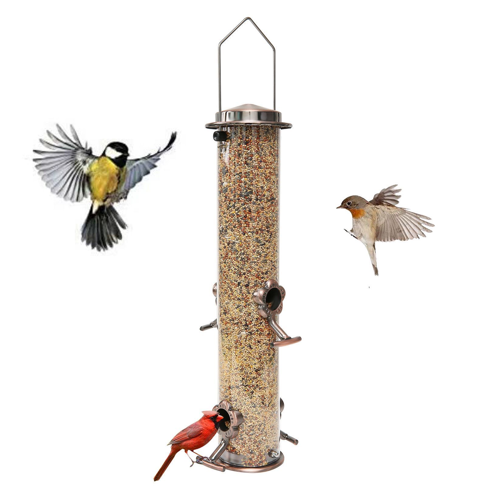 Hot sale Metal Bird Feeder Bird Bowl Outdoor Hanging Automatic Food Bowl 430 Stainless Steel Pet Feeder