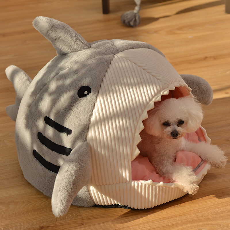 wholesale cat Bed new Shark shape pet nest for soft Comfortable Sleep cat dog Couch Bed