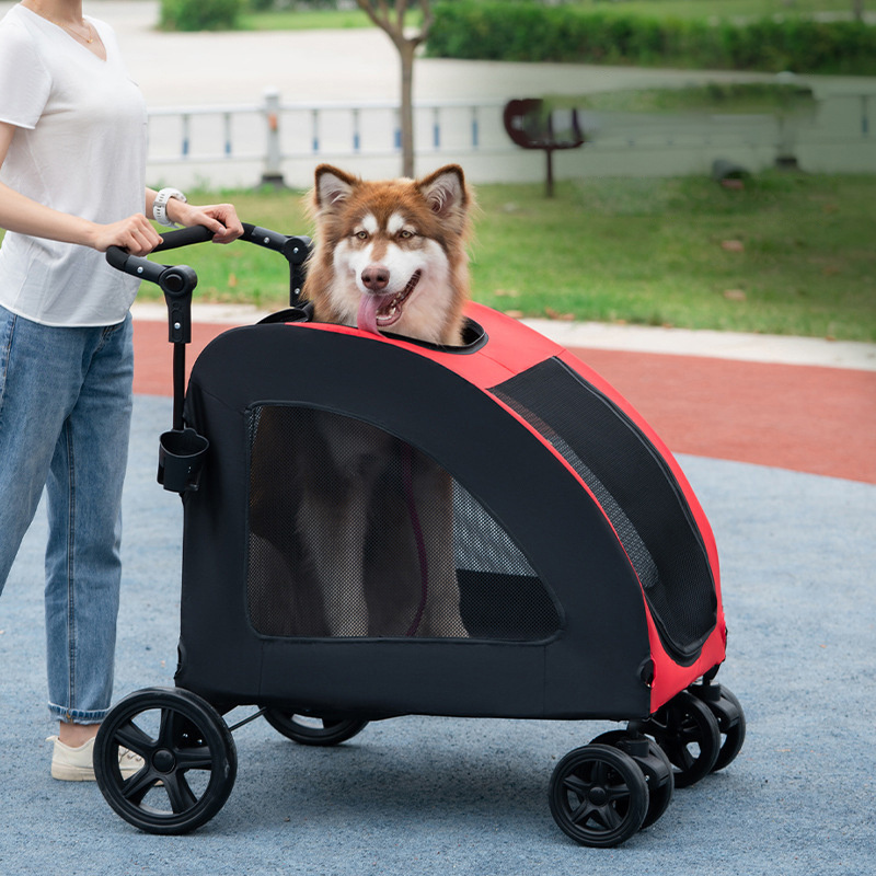 detachable portable jogger large dog pet stroller Breathable Easy Folding Dog Stroller