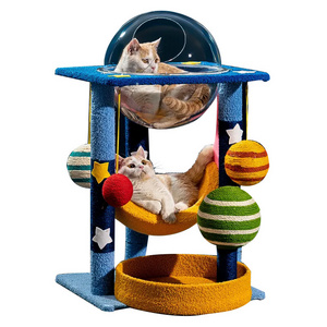 Wholesale Pet Supplies Furniture Cat Climbing Tree With Sisal Cat Trees House Scractcher Tower For Kitten Playing Cat Toy