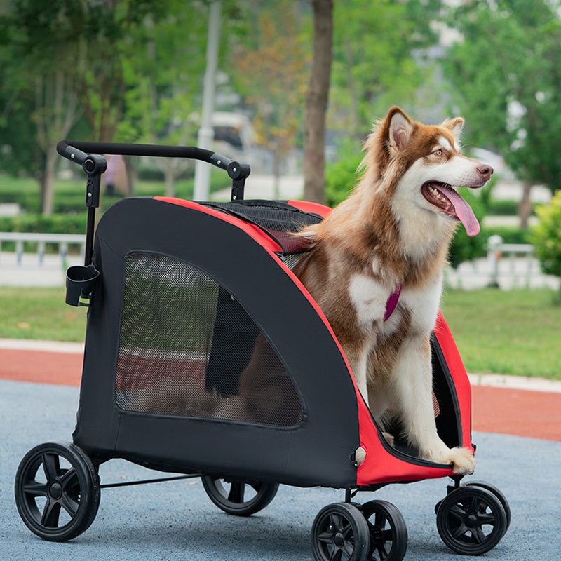 detachable portable jogger large dog pet stroller Breathable Easy Folding Dog Stroller