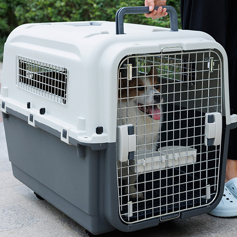 Multi Size Plastic Large Pet Carrier For Cat Dog Travel Box Basket Cage Outdoor Transport Pet Air Crate