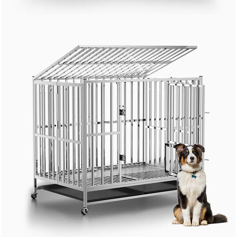 Wholesale  Collapsible Metal Large Dog Cage Metal Kennels Stackable Dog Cages For Large Dog