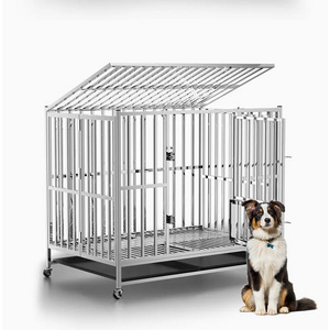 Wholesale  Collapsible Metal Large Dog Cage Metal Kennels Stackable Dog Cages For Large Dog