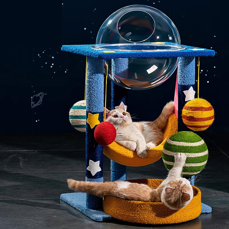 Wholesale Pet Supplies Furniture Cat Climbing Tree With Sisal Cat Trees House Scractcher Tower For Kitten Playing Cat Toy