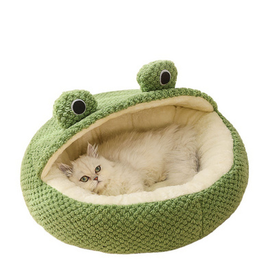 2023 hot selling Warm Cat Bed For Portable Pet Beds  Kittens Basket Cushion Cat Pillow Mat Tent Puppy Nest Cave Cats House Goods