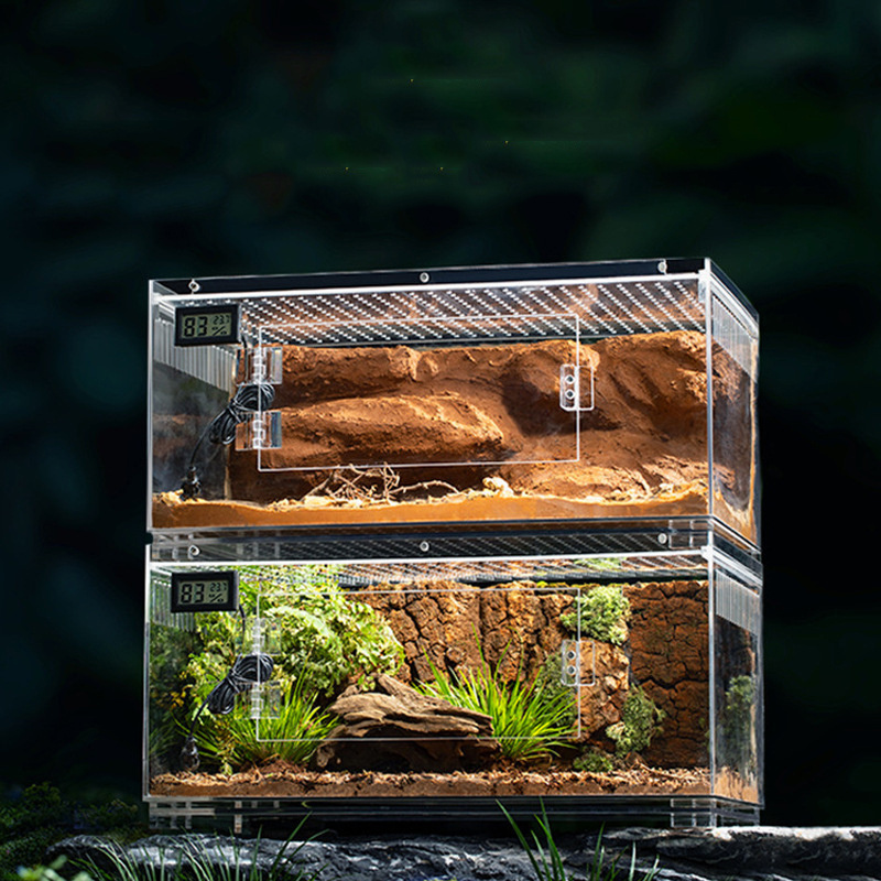 Custom Reptilian Box  Reptile Cage Snake Chameleon Reptiles Terrarium 40 Gallon Large Acrylic Reptile Enclosure