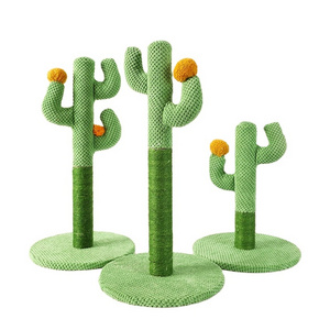 Wholesale Cactus Cat Tree Natural Sisal Hemp Rope Cat Climbing Frame Kitten Scratch Scratcher Post Pet Cat Toys Pet Supplies