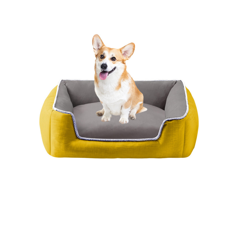 Wholesale 2023 factory custom dog pet sleeping bed rattan fluffy cat pet bed sofa washable memory foam pet dog bed