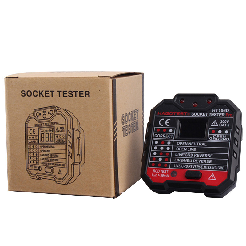 Digital socket safety tester Leakage switch detection Line detector Zero fire line identification